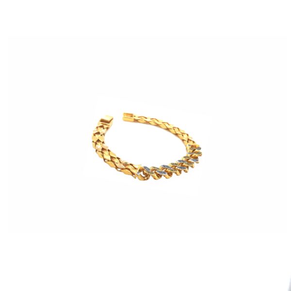 Bold 22KT Gold Men's Bracelet with Greek Key Detailing