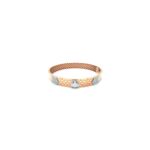 Men’s 18KT Rose Gold Honeycomb-Textured  Bracelet