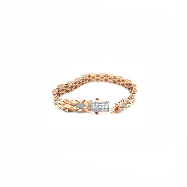 Men’s Rose Gold DiamondLink Bracelet |Pachchigar Jewellers