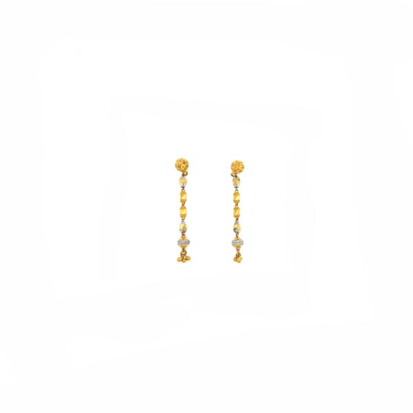 22KT Gold Dangling Earrings For Festive Wear