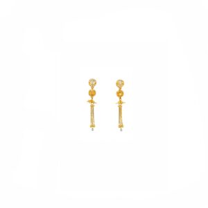 Regal Tassel Drop 22KT Gold Earrings |Pachchigar Jewellers