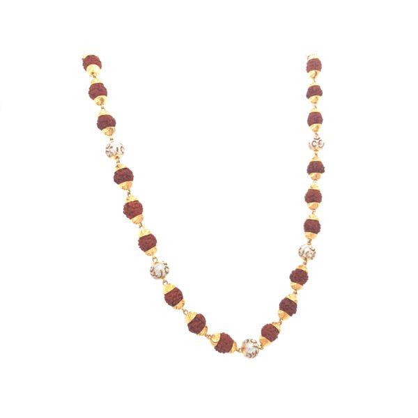 Premium 5 Mukhi Rudraksha Mala with 22Kt Gold