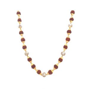 Premium 5 Mukhi Rudraksha Mala with 22Kt Gold