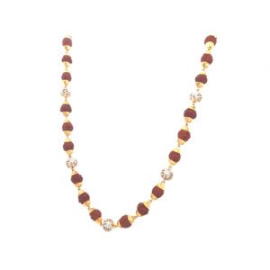 Premium 5 Mukhi Rudraksha Mala with 22Kt Gold