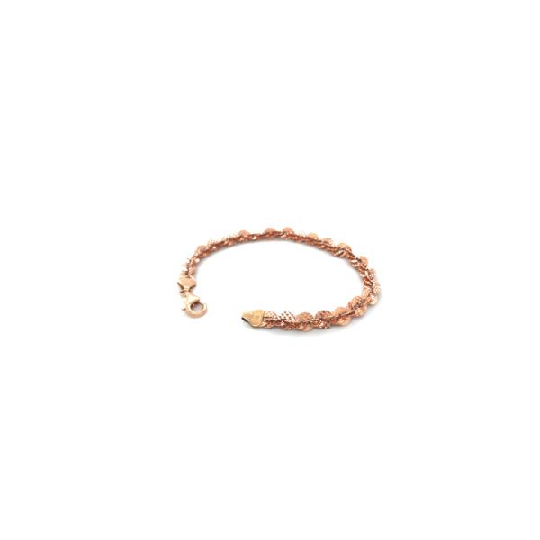 18KT Rose Gold Textured Leaf Bracelet|Pachchigar Jewellers