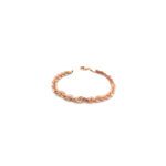 18KT Rose Gold Textured Leaf Bracelet|Pachchigar Jewellers