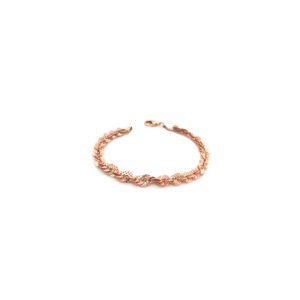 18KT Rose Gold Textured Leaf Bracelet|Pachchigar Jewellers