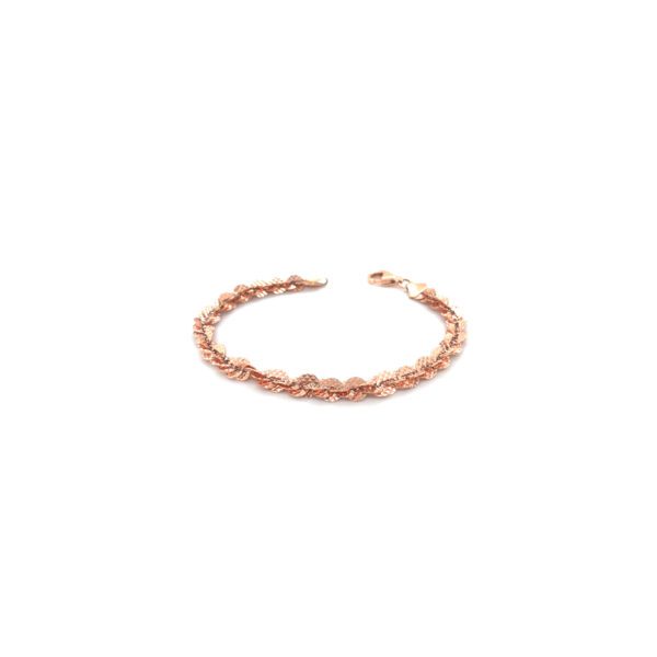 18KT Rose Gold Textured Leaf Bracelet|Pachchigar Jewellers