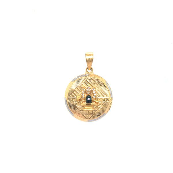 22KT Gold Shivling Pendant | Divine Gold Pendant for Peace