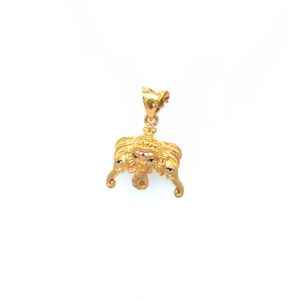 22KT Gold Trimukhi Ganesh Pendant | Triple Blessing