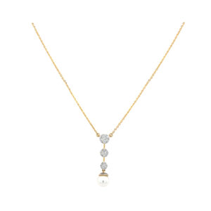 18KT Rose Gold Minimal Diamond Pendant