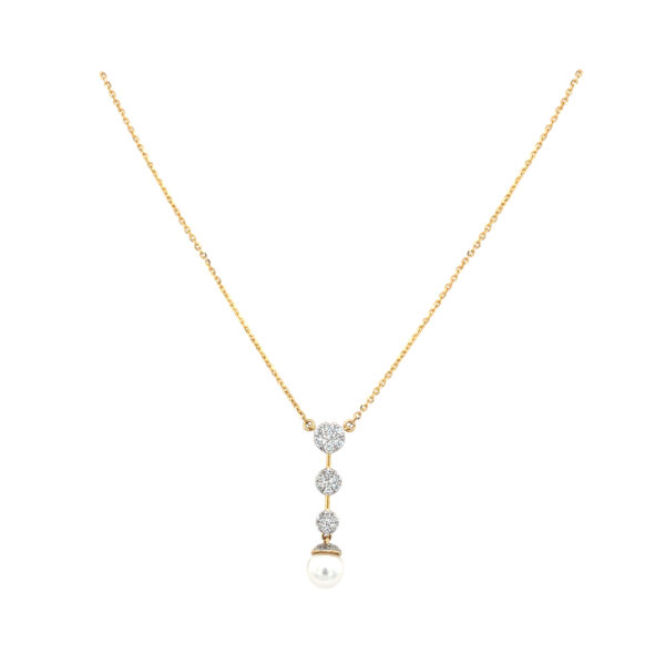 18KT Rose Gold Classy Diamond Pendant | Pachchigar Jewellers
