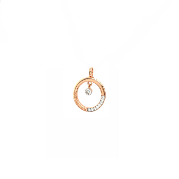 18KT Rose Gold Classy Diamond Pendant | Pachchigar Jewellers