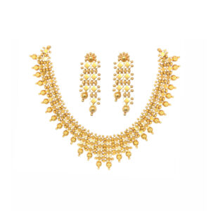 Exquisite 22KT Gold Necklace Set  by Pachchigar Jewellers