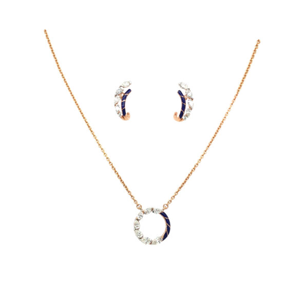 18KT Diamond Pendant Set with Sapphire| pachchigar Jewellers