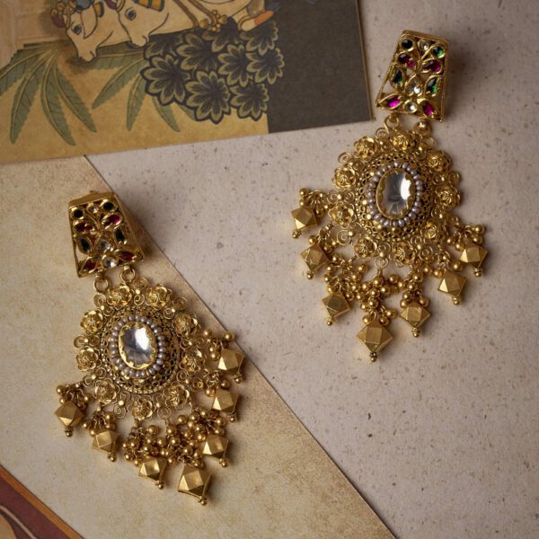 22K Temple Heritage Gold Necklace|Traditional Bridal Jewelry