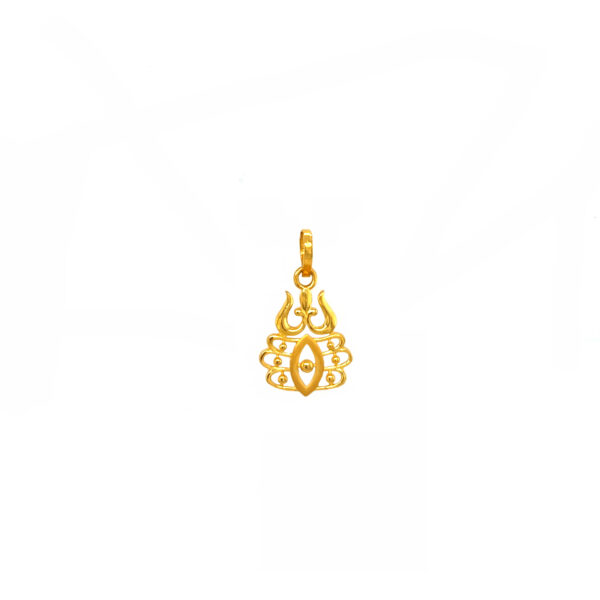 Radiant Divine Eye 22K Gold Kids Pendant|Pachchigar Jewelers