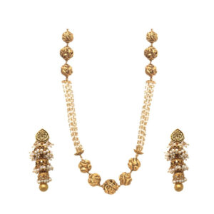 22KT Gold Moti Mala Pendant Set | Pachchigar Jewellers