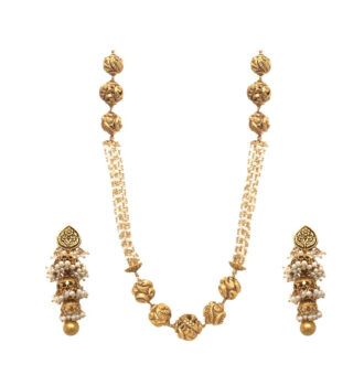 22KT Gold Moti Mala Pendant Set | Pachchigar Jewellers