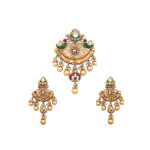 22KT Gold Pendant Set in Heritage Look |Pachchigar Jewellers