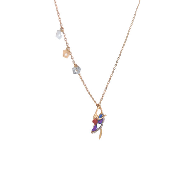 18K Rose Gold Stunning Cinderella Pendant chain