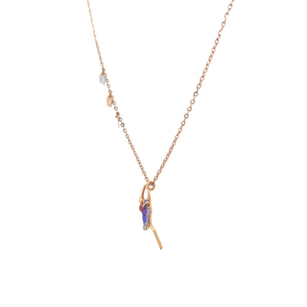 18K Rose Gold Stunning Cinderella Pendant chain