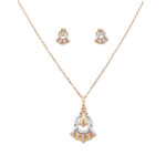 18KT Sophia Rose Gold and Diamond Pendant Earrings Set| Pachchigar Jewellers