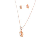 18KT Splendid Rose Gold Pendant And Earrings Set| Pachchigar Jewellers