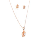 18KT Splendid Rose Gold Pendant And Earrings Set| Pachchigar Jewellers