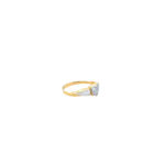 22KT Yellow Gold Center Heart American Diamond Ladies Ring