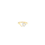 22K Yellow Gold Heart in a Heart Ladies Ring