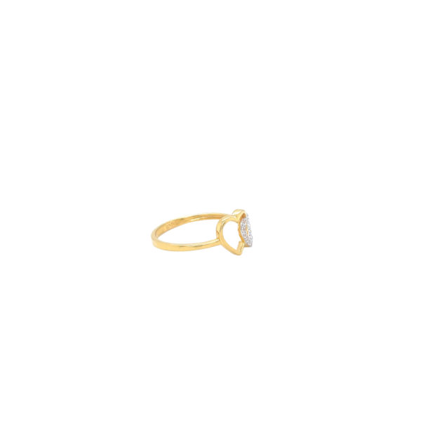 22KT Heart Net Gold Ring