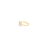 22K Yellow Gold Heart in a Heart Ladies Ring