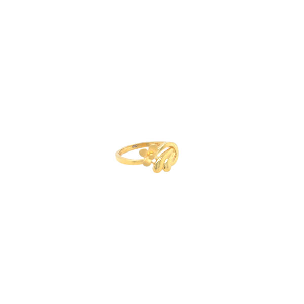 22K Yellow Gold Delicate Design Fancy Floral Ring