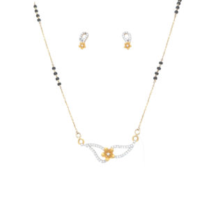 Charming Floral Gold Mangalsutra