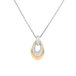 18k Gold Oval Diamond Pendant Set | Pachchigar Jewellers