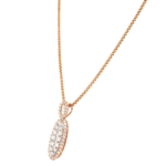 18K Rose Gold Long Oval Diamond Pendant | Pachchigar Jewellers