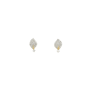18K Yellow Gold Tapered Diamond Stud Earring