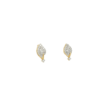 18K Yellow Gold Tapered Diamond Stud Earring | Pachchigar Jewellers