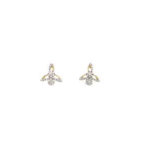 18K Triofan Design with 7 Diamond Nakshatra Pattern, Earring