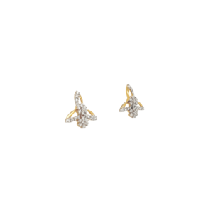 18K Triofan Design with 7 Diamond Nakshatra Pattern, Earring