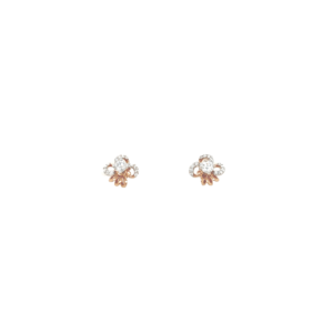 Magnificent Floral Diamond Stud Earrings