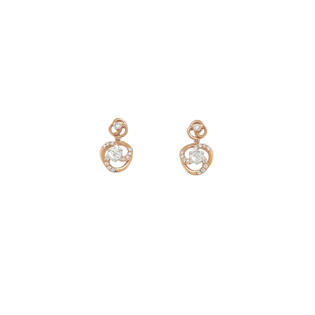 Priyaasi Elegant AD Rose Gold-Plated Drop Earrings