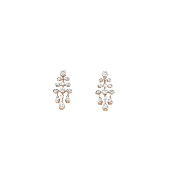 18K Yellow Gold Classy Diamond Earrings | Pachchigar Jewellers