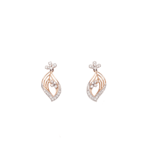 18K Yellow Gold Diamond Pendant Earrings Set | Pachchigar Jewellers