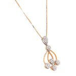 18K Rose Gold Sparkling Diamond Pendant | Pachchigar Jewellers