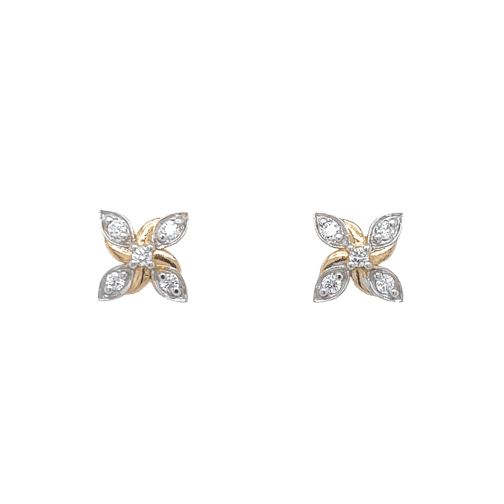 Men's Diamond Greek Key Stud Earrings 1/2 ct tw Round-cut 10K White Gold |  Kay