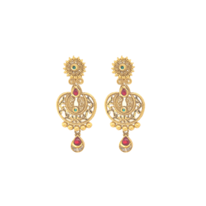 22K Antique Jadtar  Earrings for Traditional Occasional Wear