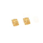 22K Culcutti Square Stud Design Gold Earring