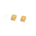 22K Culcutti Square Stud Design Gold Earring